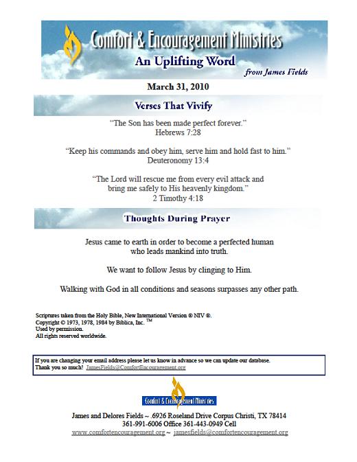 Comfort & Encouragement Ministries